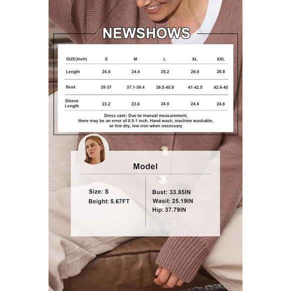 Women's Wool Blend Cardigan Sweater Button Down Long Sleeve Casual Warmth - Picture 6 of 7